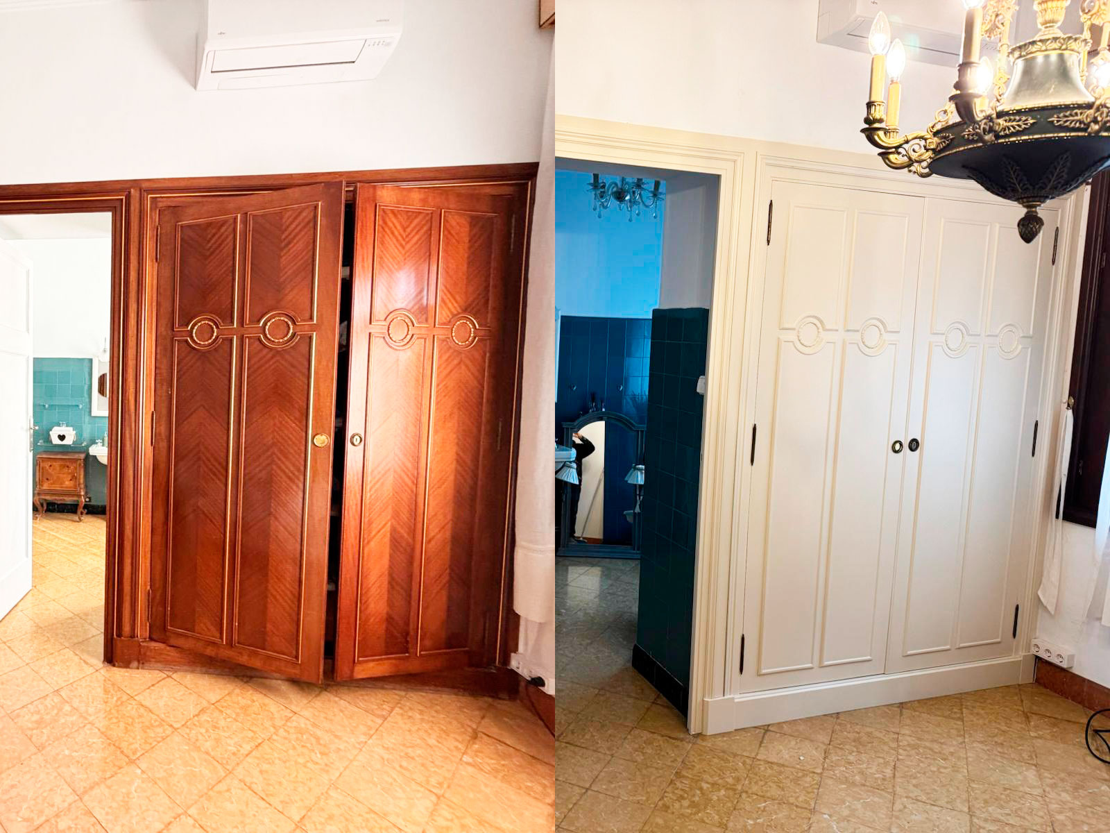 lacado puertas armarios empotrados premia de dalt antes y despues